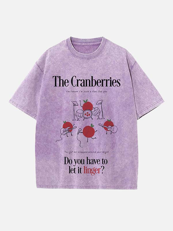 The Cranberries Print Round Neck T-shirt