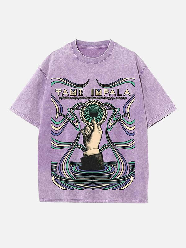 Tame Impala Print Round Neck T-shirt