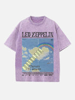 Led Zeppelin Print Round Neck T-shirt