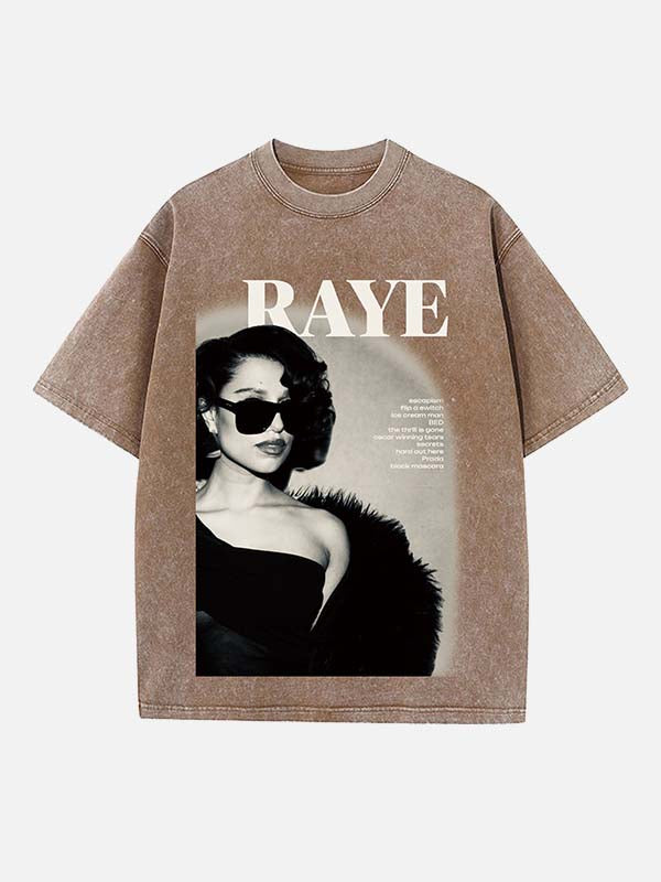 Raye Print Round Neck T-shirt