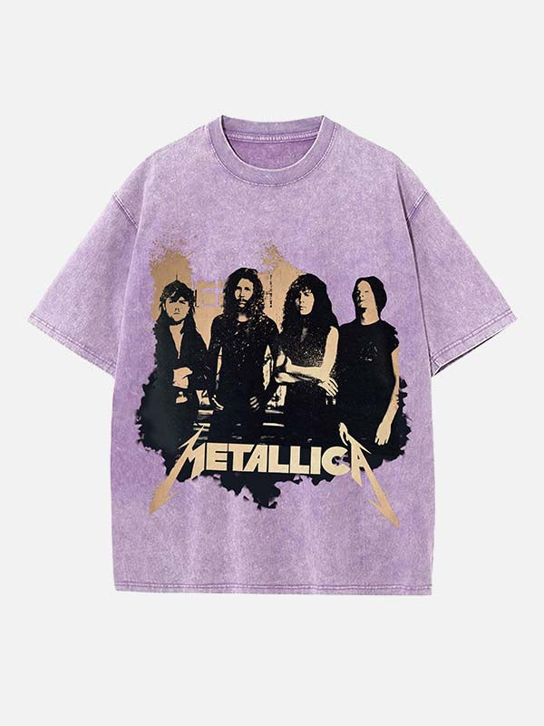 Metallica Print Round Neck T-shirt