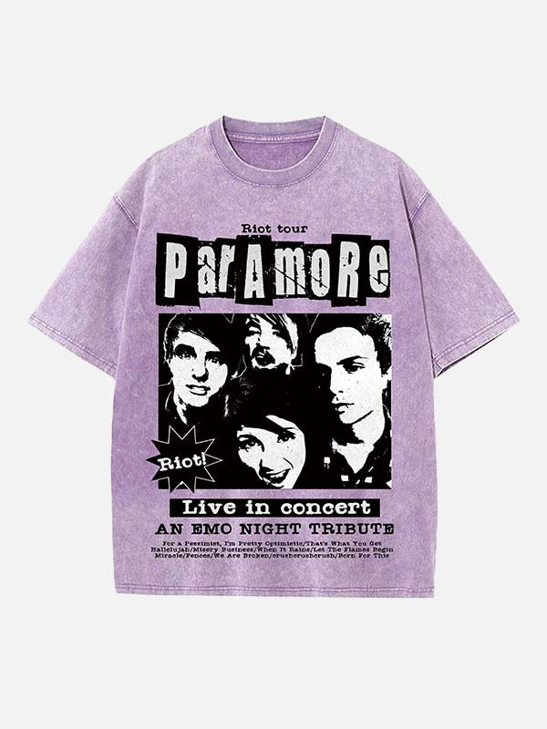 Paramore Print Round Neck T-shirt