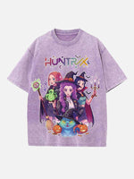 HUNTR/X Print Round Neck T-shirt