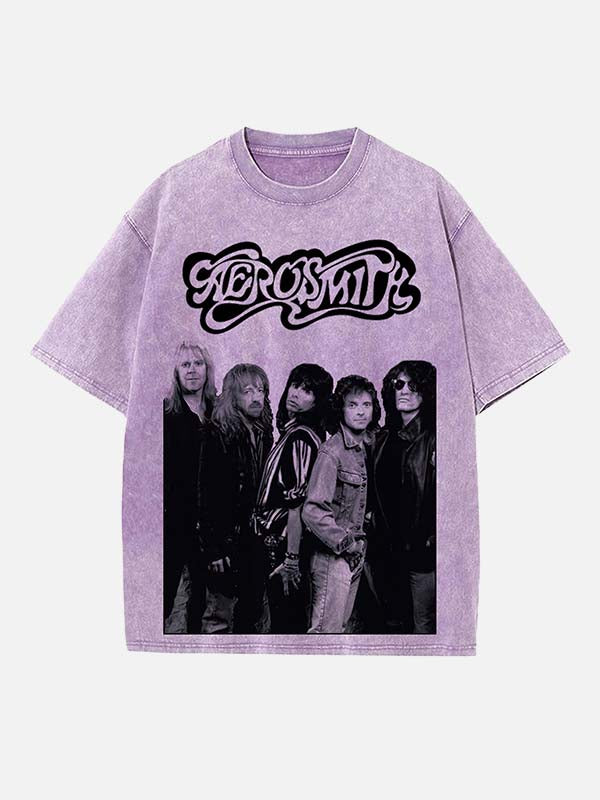 Aerosmith Print Round Neck T-shirt