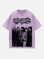 Aerosmith Print Round Neck T-shirt