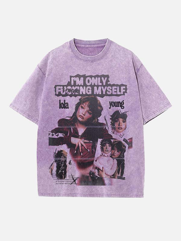 Lola Young Print Round Neck T-shirt