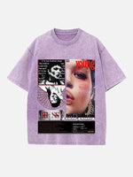 Lola Young Print Round Neck T-shirt