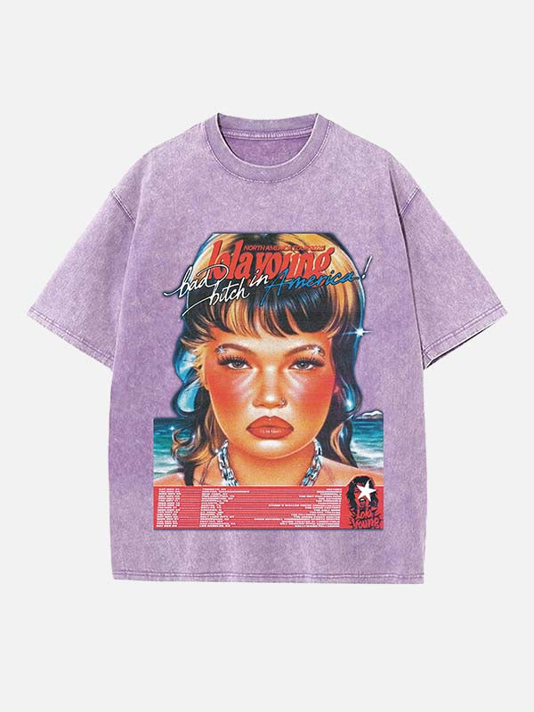 Lola Young Print Round Neck T-shirt