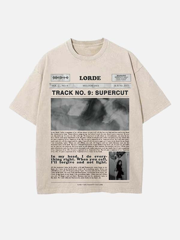 Lorde Print Round Neck T-shirt