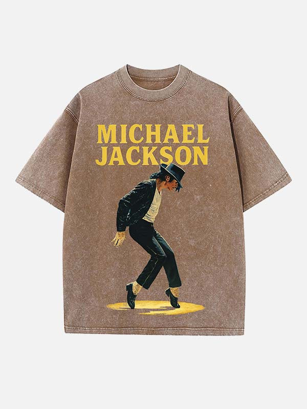 Michael Jackson Print Round Neck T-shirt