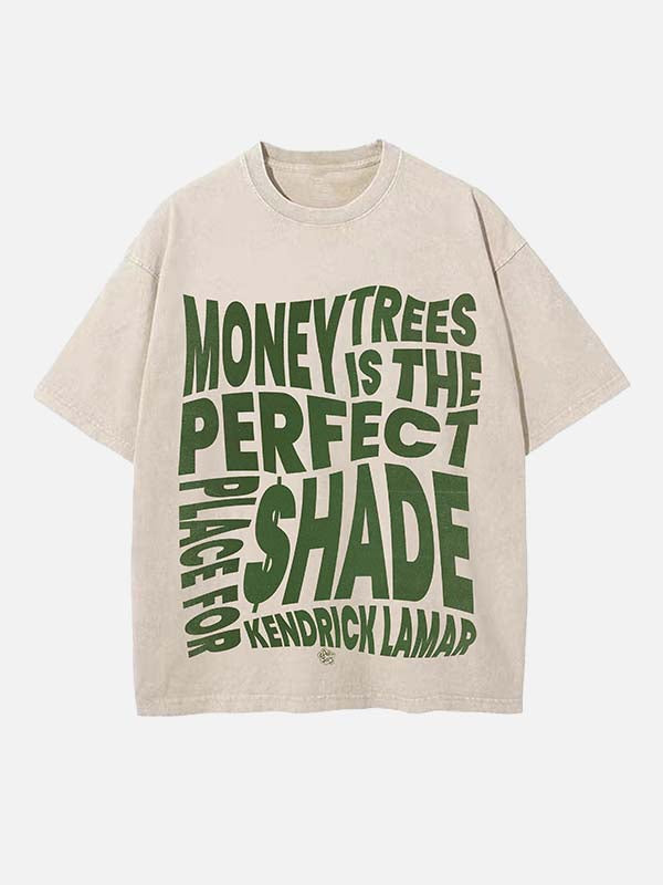 Kendrick Lamar Print Round Neck T-shirt