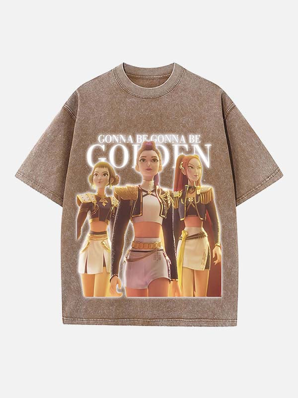 HUNTR/X Print Round Neck T-shirt