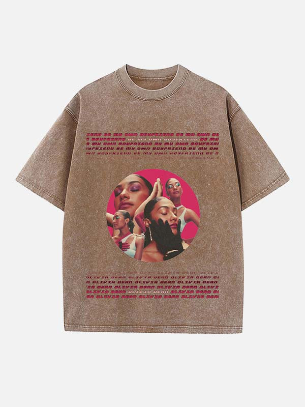 Olivia Dean Print Round Neck T-shirt