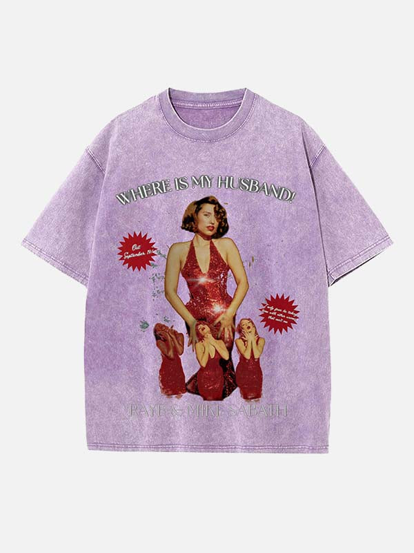 Raye Print Round Neck T-shirt