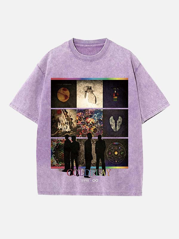 Coldplay Print Round Neck T-shirt