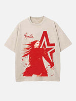 Rosalía Print Round Neck T-shirt