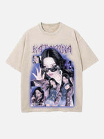 Aespa Karina Print Round Neck T-shirt