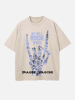 Imagine Dragons Print Round Neck T-shirt