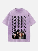 Queen Print Round Neck T-shirt