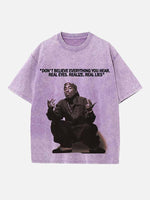 2Pac Print Round Neck T-shirt