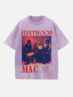Fleetwood Mac Print Round Neck T-shirt