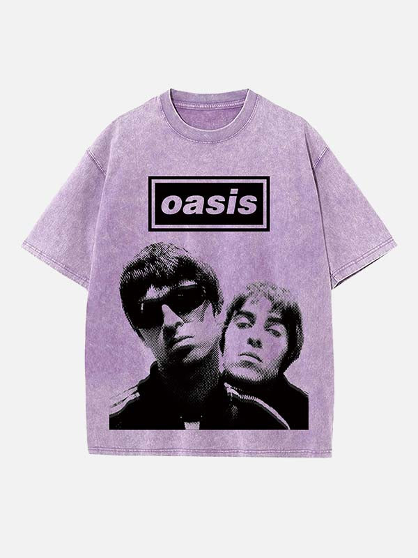 Oasis Print Round Neck T-shirt
