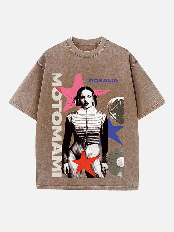 Rosalía Print Round Neck T-shirt