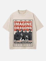 Imagine Dragons Print Round Neck T-shirt