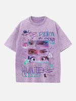 HUNTR/X Print Round Neck T-shirt