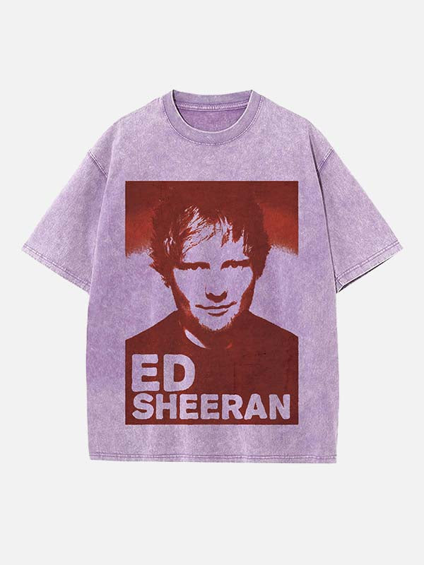 Ed Sheeran Print Round Neck T-shirt