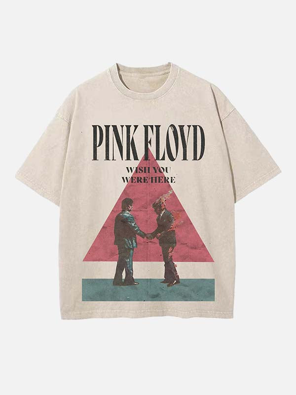 Pink Floyd Print Round Neck T-shirt
