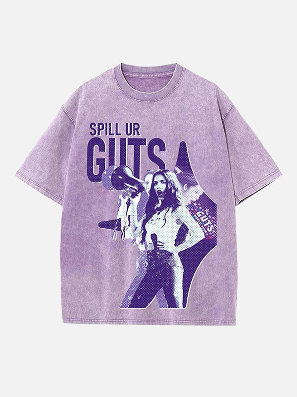 Olivia Rodrigo Print Round Neck T-shirt