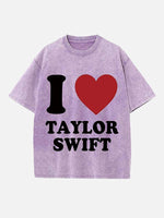 Taylor Swift Print Round Neck T-shirt