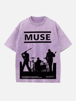 Muse Print Round Neck T-shirt