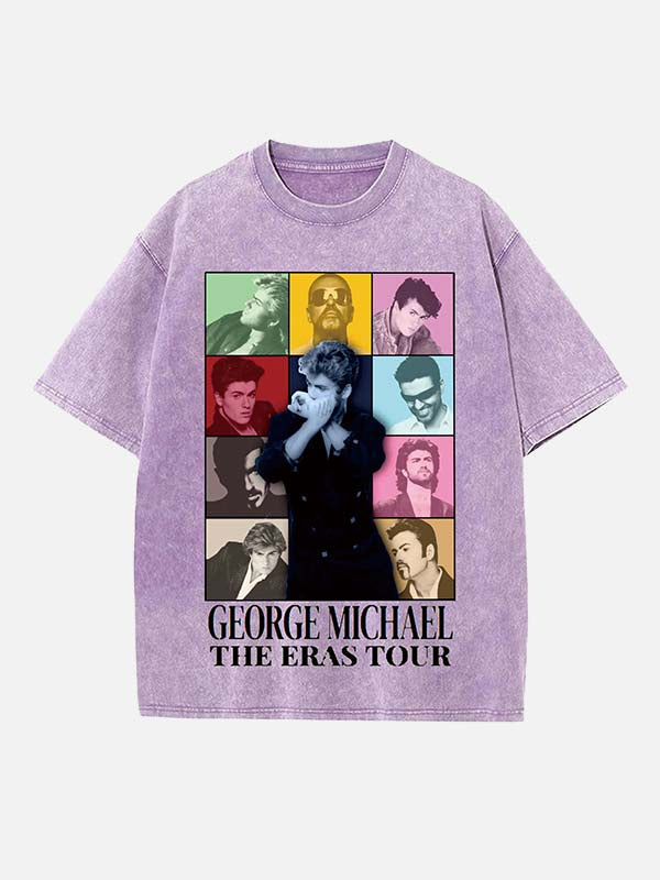 George Michael Wham! Print Round Neck T-shirt