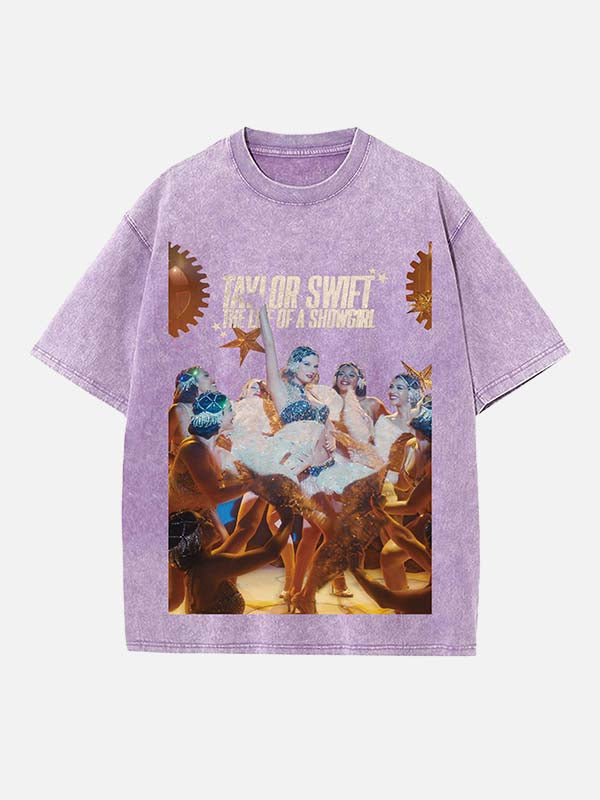 Taylor Swift Print Round Neck T-shirt