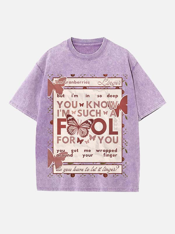 The Cranberries Print Round Neck T-shirt