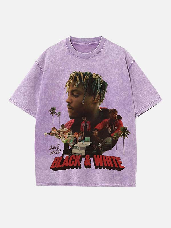 Juice WRLD Print Round Neck T-shirt