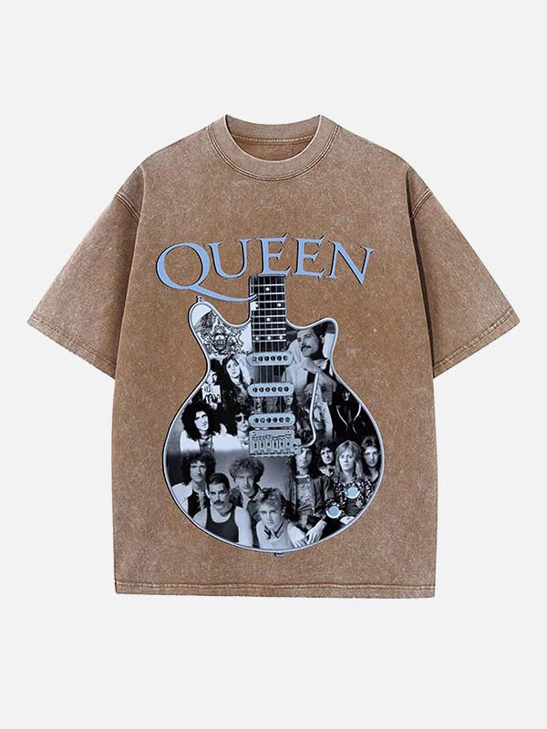 Queen Print Round Neck T-shirt