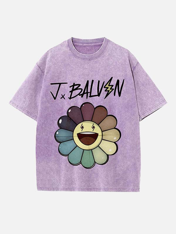 J Balvin Print Round Neck T-shirt