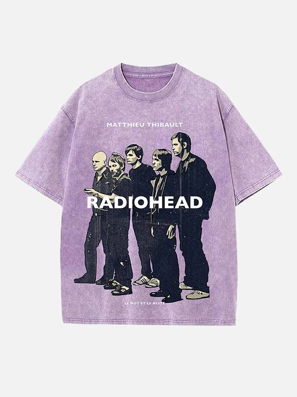 Radiohead Print Round Neck T-shirt