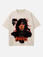Lady Gaga Print Round Neck T-shirt