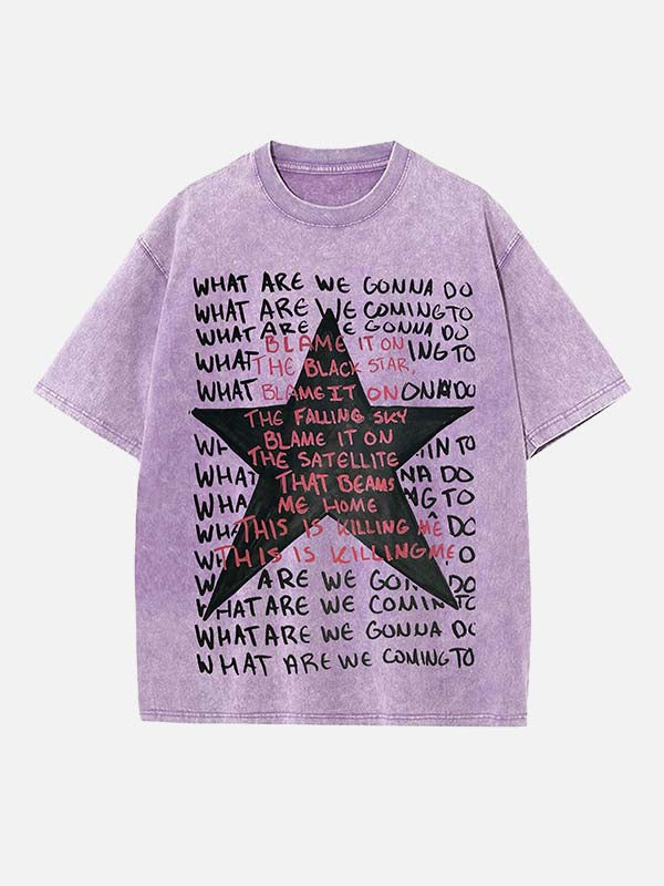 Radiohead Print Round Neck T-shirt