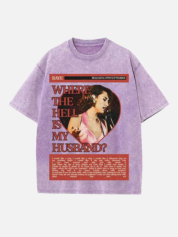 Raye Print Round Neck T-shirt