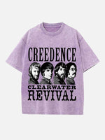 Creedence Clearwater Revival Print Round Neck T-shirt
