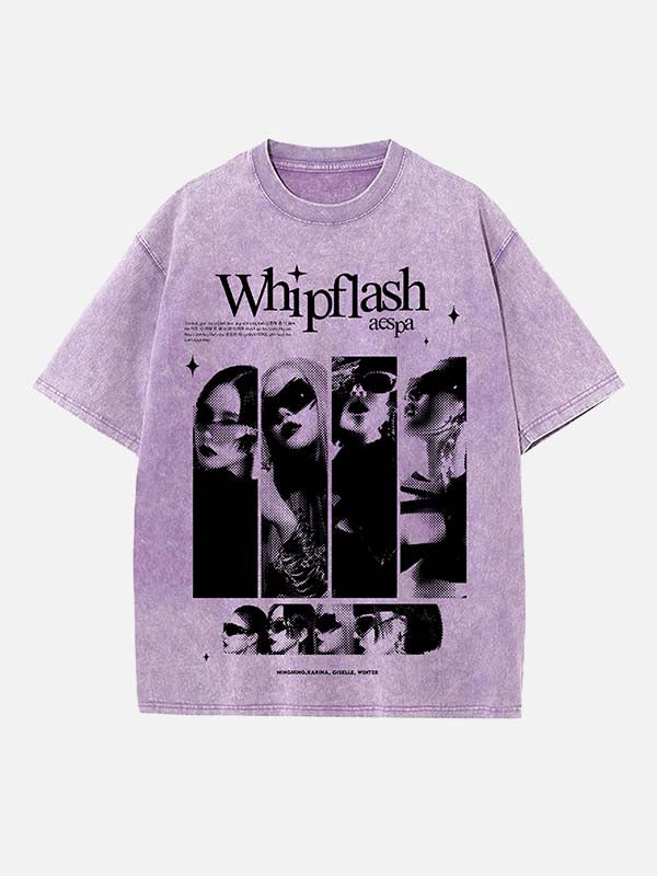 Aespa Print Round Neck T-shirt