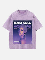 Rihanna Print Round Neck T-shirt