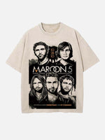 Maroon 5 Print Round Neck T-shirt