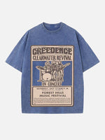 Creedence Clearwater Revival Print Round Neck T-shirt