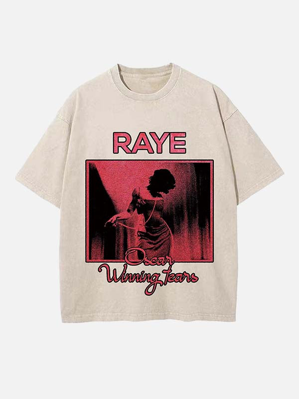 Raye Print Round Neck T-shirt